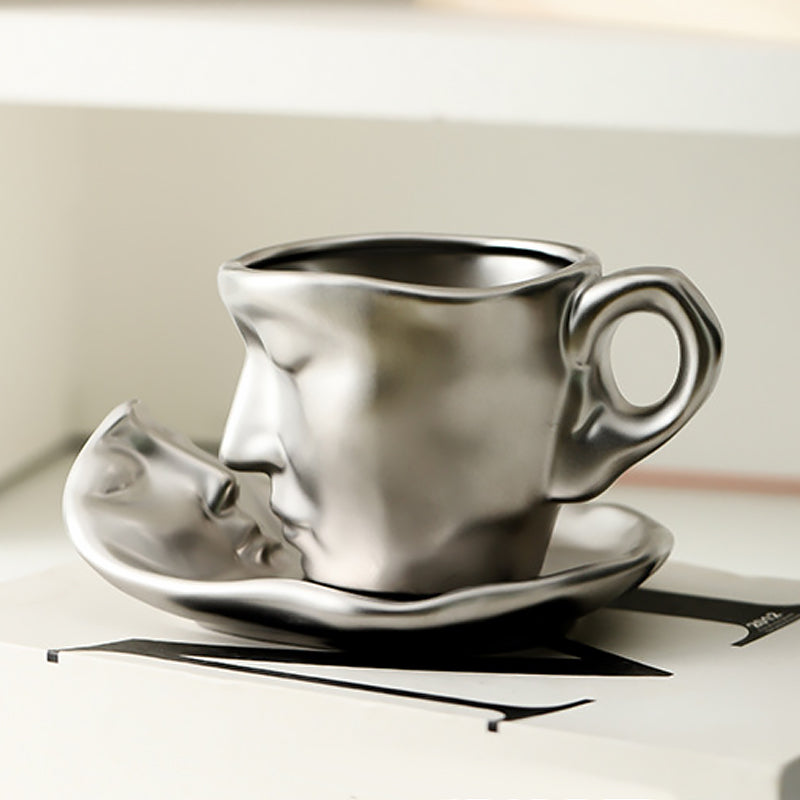 Vivolux | Kyssnades Gesicht keramische Kaffeetasse