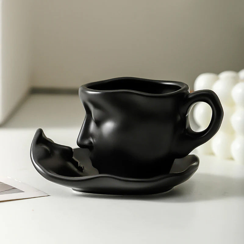 Vivolux | Kyssnades Gesicht keramische Kaffeetasse