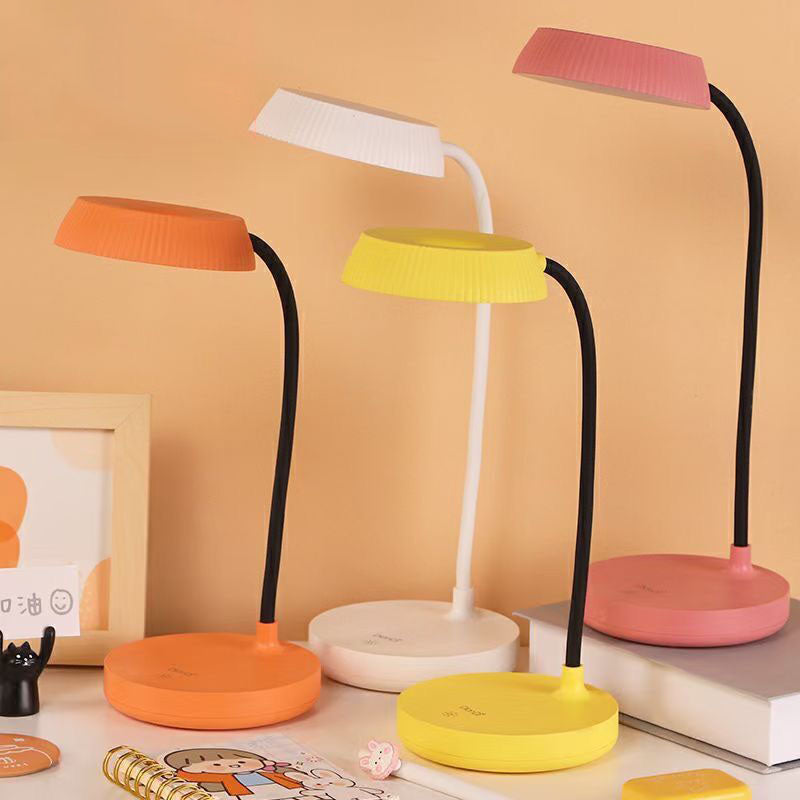 Vivolux | Nordic Minimalist Rundplatte LED Touch Augenschutz USB Schreibtischlampe