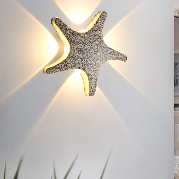 Vivolux | Zeitgenössische Einfachheit Aluminium Seestern Design LED wasserdichte Wandlaterne Lampe für Außenterrasse