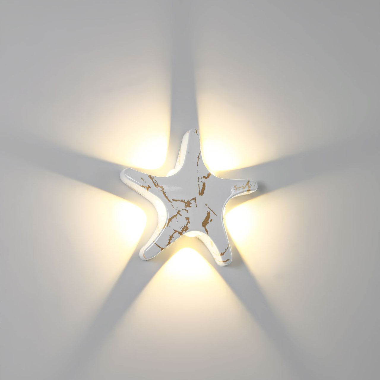 Vivolux | Zeitgenössische Einfachheit Aluminium Seestern Design LED wasserdichte Wandlaterne Lampe für Außenterrasse