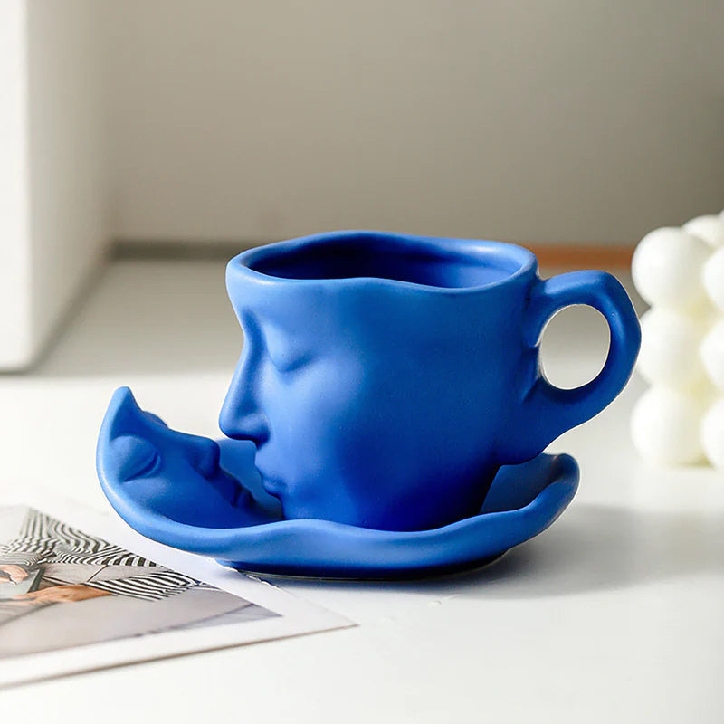 Vivolux | Kyssnades Gesicht keramische Kaffeetasse