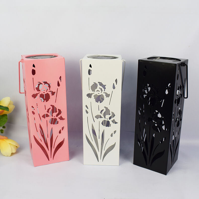 Vivolux | Solar Butterfly Rose Muster Hohle Säule LED Außen wasserdichte dekorative Lampe