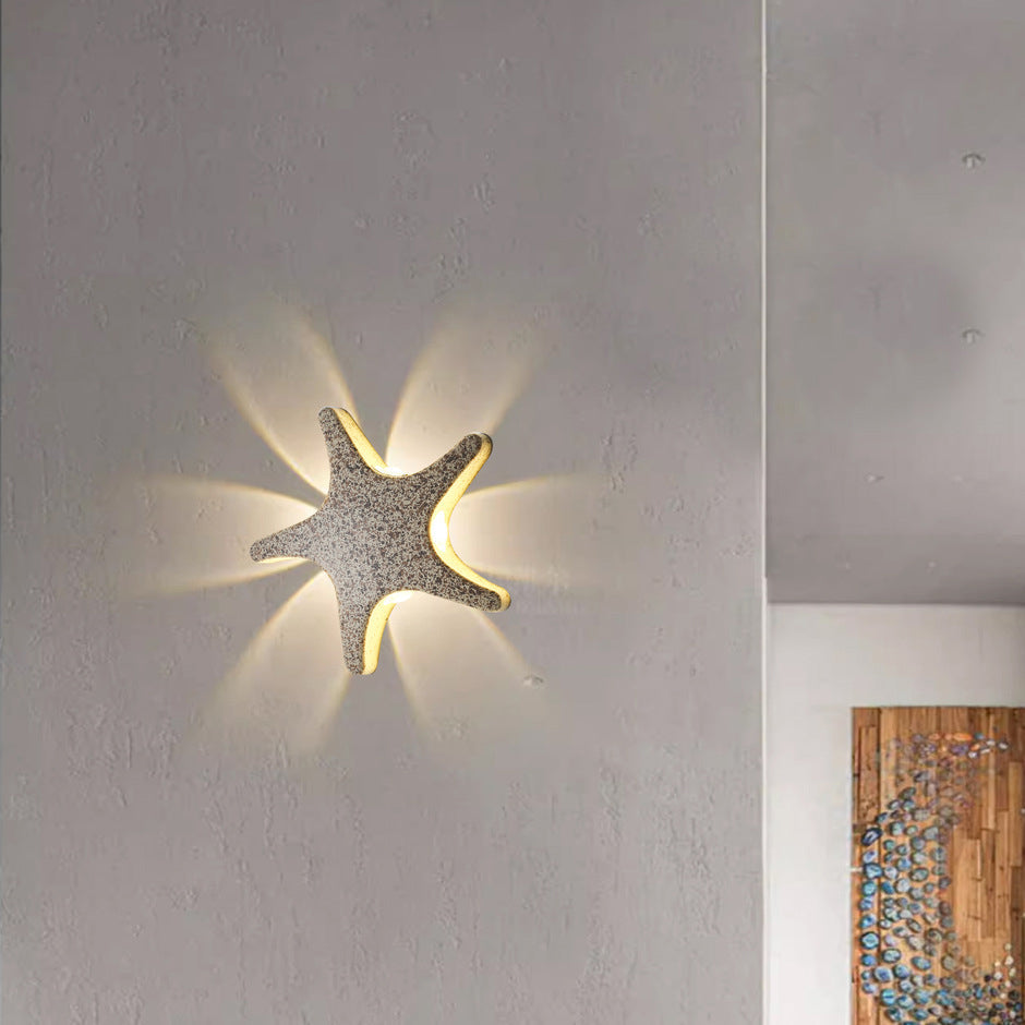 Vivolux | Zeitgenössische Einfachheit Aluminium Seestern Design LED wasserdichte Wandlaterne Lampe für Außenterrasse