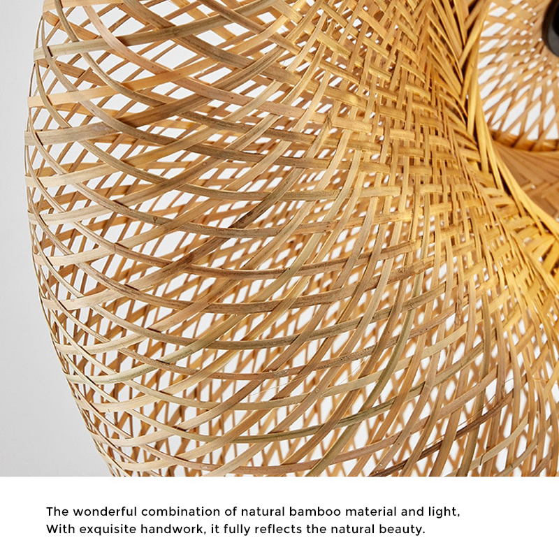 Vivolux | Rattan Gewebtes Bambus -Pendellicht - Led - Licht