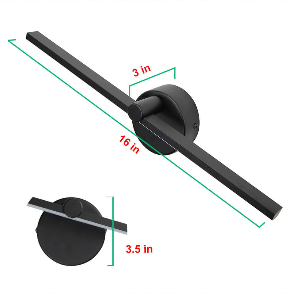 Vivolux | Nordic Minimalist Aluminium Lange Bar Schalter LED Spiegel Wandleuchte Lampe