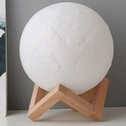 Vivolux | Kreative Mini Wiederaufladbare 3D Gedruckte Mond 1-Licht LED Tischlampe