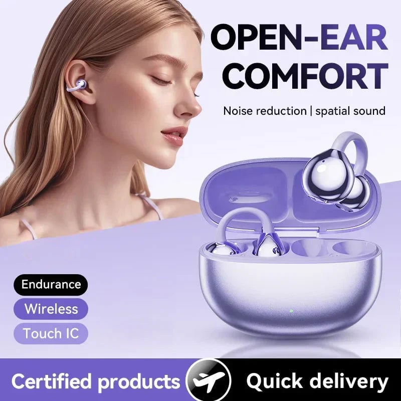 Vivolux | AI Übersetzung Offene Ohr Clip Bluetooth Kopfhörer