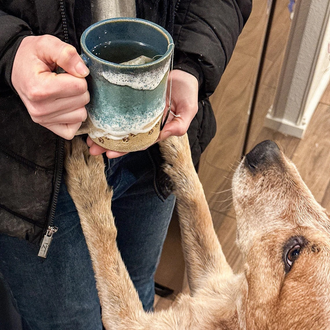 Vivolux | Pfote drucken Ozean Shoreline Becher