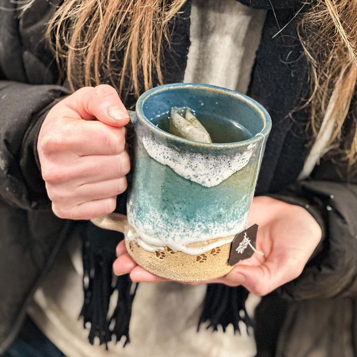 Vivolux | Pfote drucken Ozean Shoreline Becher