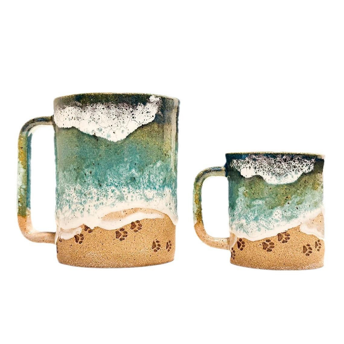 Vivolux | Pfote drucken Ozean Shoreline Becher