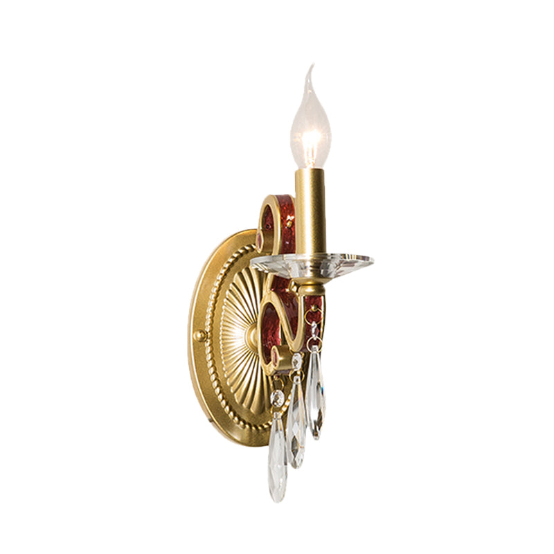 Vivolux | 1 Glühlampe Wandleuchte Traditionelle Goldene Kegelförmige Wohnzimmer Wandlampe mit/ohne Stoffschirm