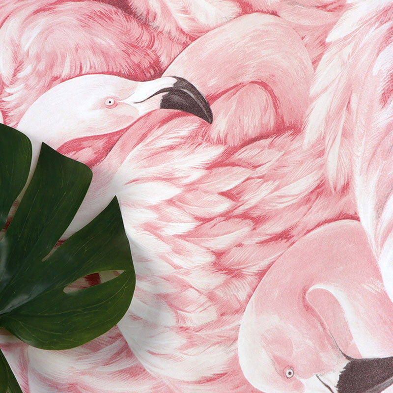 Vivolux | Tropisch Flamingo Behang Rol voor Meisjes Slaapkamer, Zacht Roze, 33 voet x 20,5 inch