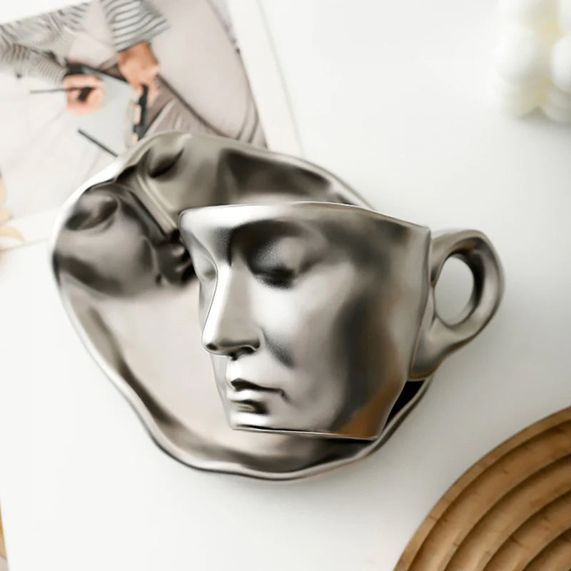 Vivolux | Kyssnades Gesicht keramische Kaffeetasse