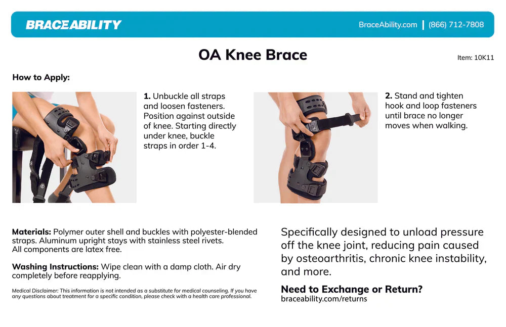 Vivolux | Osteoarthritis Entlastungs-Knieschiene | Mediale und laterale OA-Unterstützung bei Knoch-an-Knochen-Arthritis-Schmerzen