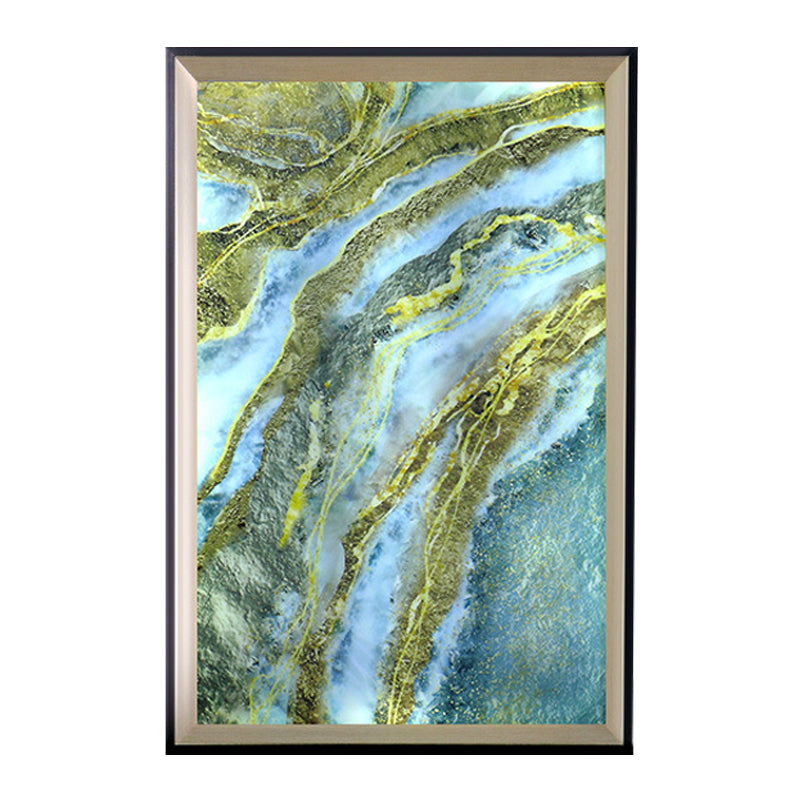 Vivolux | Rechthoekig Frame Acrylaat Berg Wandlamp LED Blauw en Groen Wanddecoratie Licht voor Gang