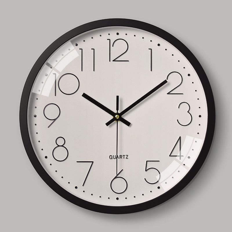 Vivolux | Einfaches Design 3D Lautloser Klassenraum-Wanduhr 30 cm