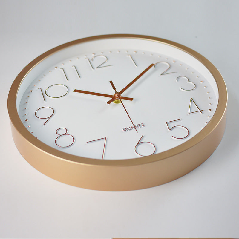 Vivolux | Einfaches Design 3D Lautloser Klassenraum-Wanduhr 30 cm