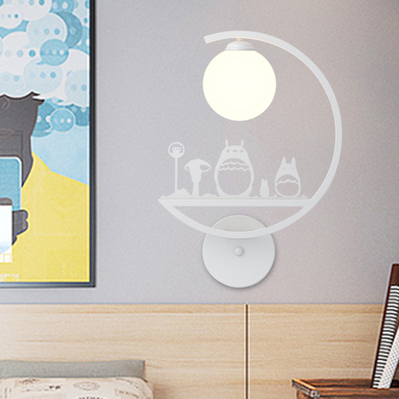 Vivolux | Dieren Metallische Wandlamp Verlichting Nordic Enkele Witte/Zwarte Afwerking Wandlamp met C-Armpje