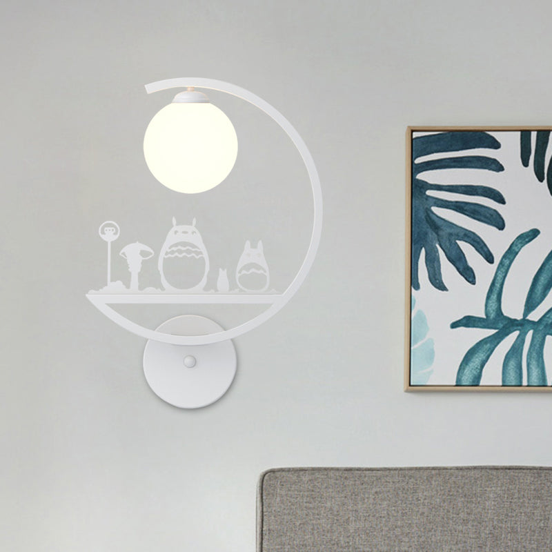 Vivolux | Dieren Metallische Wandlamp Verlichting Nordic Enkele Witte/Zwarte Afwerking Wandlamp met C-Armpje