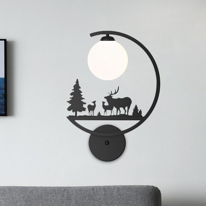 Vivolux | Dieren Metallische Wandlamp Verlichting Nordic Enkele Witte/Zwarte Afwerking Wandlamp met C-Armpje