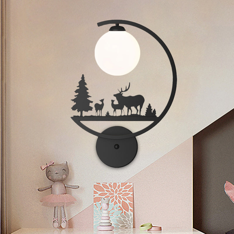 Vivolux | Dieren Metallische Wandlamp Verlichting Nordic Enkele Witte/Zwarte Afwerking Wandlamp met C-Armpje