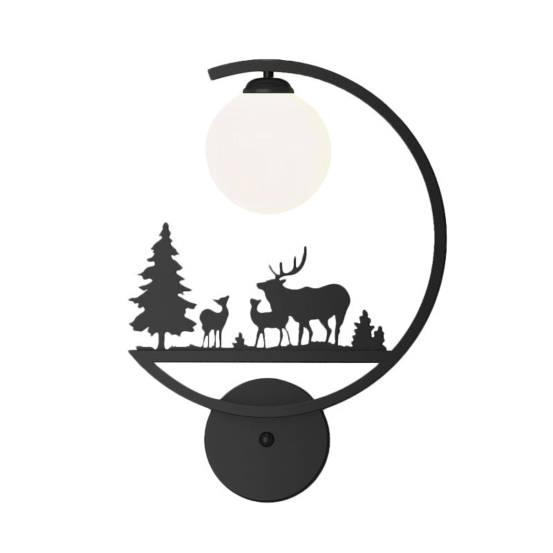 Vivolux | Dieren Metallische Wandlamp Verlichting Nordic Enkele Witte/Zwarte Afwerking Wandlamp met C-Armpje