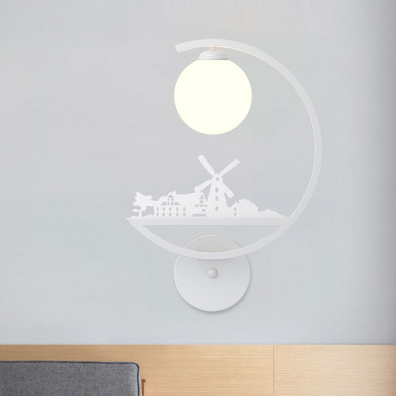 Vivolux | Dieren Metallische Wandlamp Verlichting Nordic Enkele Witte/Zwarte Afwerking Wandlamp met C-Armpje
