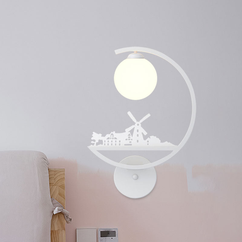 Vivolux | Dieren Metallische Wandlamp Verlichting Nordic Enkele Witte/Zwarte Afwerking Wandlamp met C-Armpje