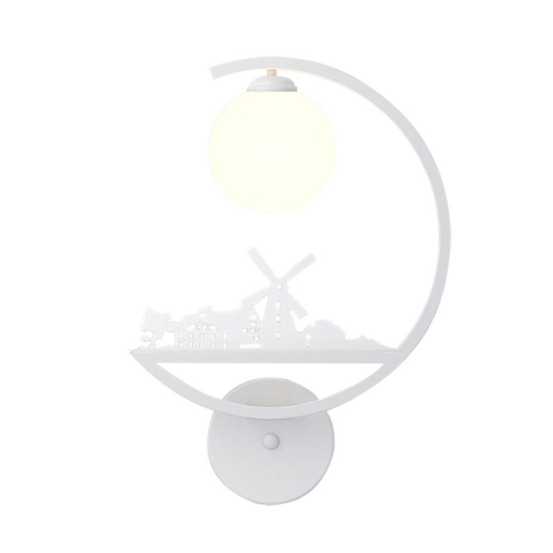 Vivolux | Dieren Metallische Wandlamp Verlichting Nordic Enkele Witte/Zwarte Afwerking Wandlamp met C-Armpje