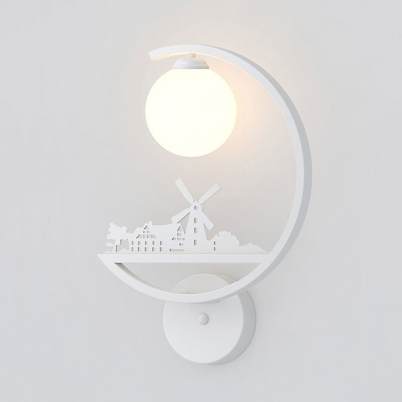 Vivolux | Dieren Metallische Wandlamp Verlichting Nordic Enkele Witte/Zwarte Afwerking Wandlamp met C-Armpje