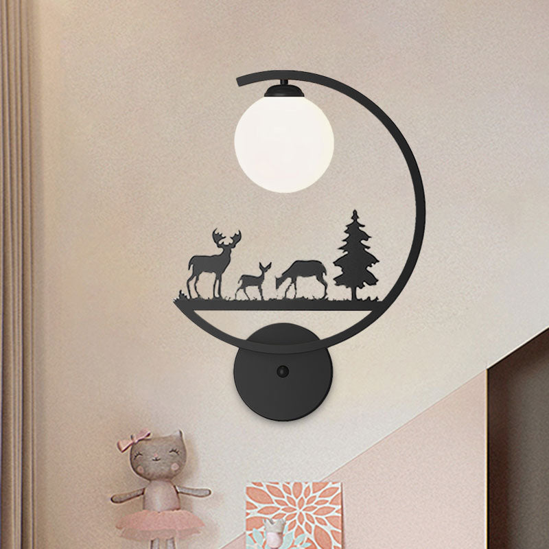 Vivolux | Dieren Metallische Wandlamp Verlichting Nordic Enkele Witte/Zwarte Afwerking Wandlamp met C-Armpje