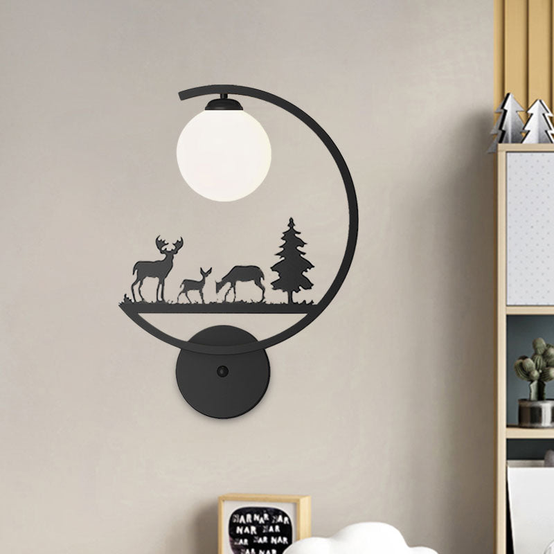 Vivolux | Dieren Metallische Wandlamp Verlichting Nordic Enkele Witte/Zwarte Afwerking Wandlamp met C-Armpje