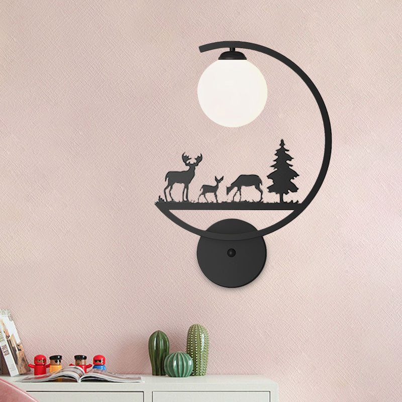 Vivolux | Dieren Metallische Wandlamp Verlichting Nordic Enkele Witte/Zwarte Afwerking Wandlamp met C-Armpje