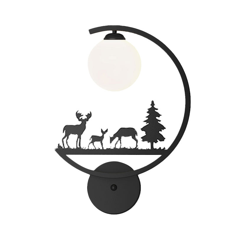 Vivolux | Dieren Metallische Wandlamp Verlichting Nordic Enkele Witte/Zwarte Afwerking Wandlamp met C-Armpje