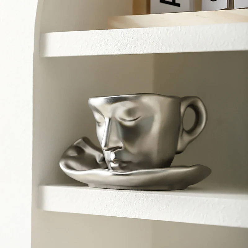 Vivolux | Kyssnades Gesicht keramische Kaffeetasse