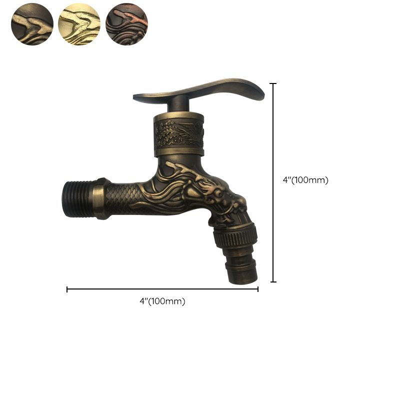 Vivolux | Vintage Classic Waschbeckenarmatur Zink Einhebel Drache Prägung Wandmontierte Armatur
