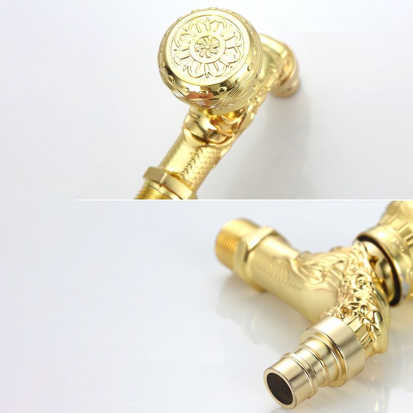 Vivolux | Vintage Classic Waschbeckenarmatur Zink Einhebel Drache Prägung Wandmontierte Armatur