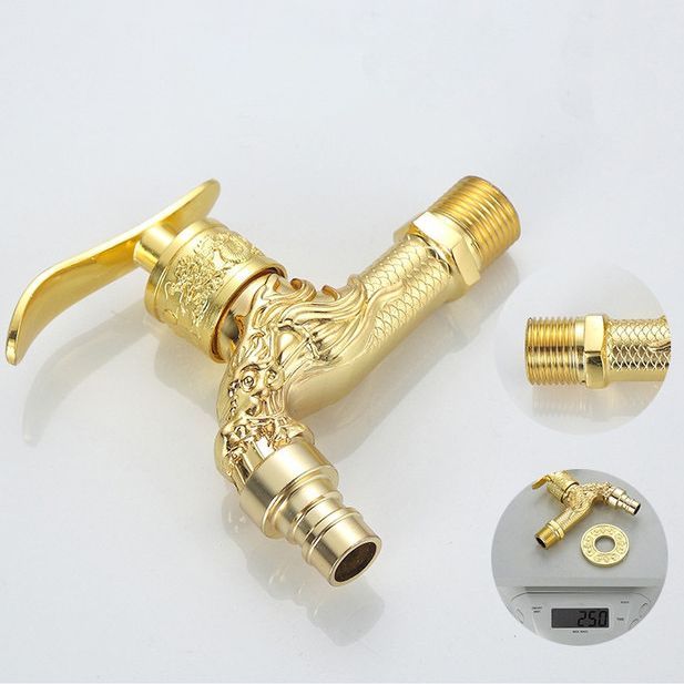 Vivolux | Vintage Classic Waschbeckenarmatur Zink Einhebel Drache Prägung Wandmontierte Armatur