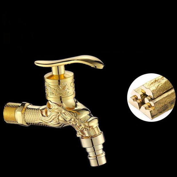 Vivolux | Vintage Classic Waschbeckenarmatur Zink Einhebel Drache Prägung Wandmontierte Armatur