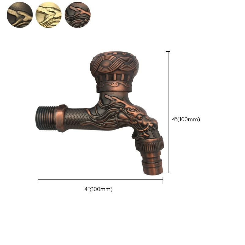 Vivolux | Vintage Classic Waschbeckenarmatur Zink Einhebel Drache Prägung Wandmontierte Armatur