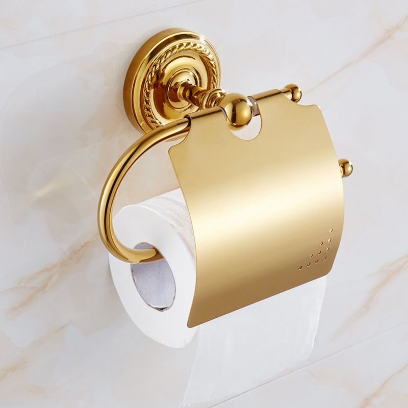Vivolux | Traditionelles Goldenes Badzubehör-Set Kupfer Badezimmer Zubehör Kit