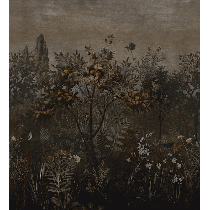 Vivolux | Tropics Fruit Tree Muurbehang Donkerblauw Eetkamer Wanddecoratie, Aangepaste Afmeting Beschikbaar