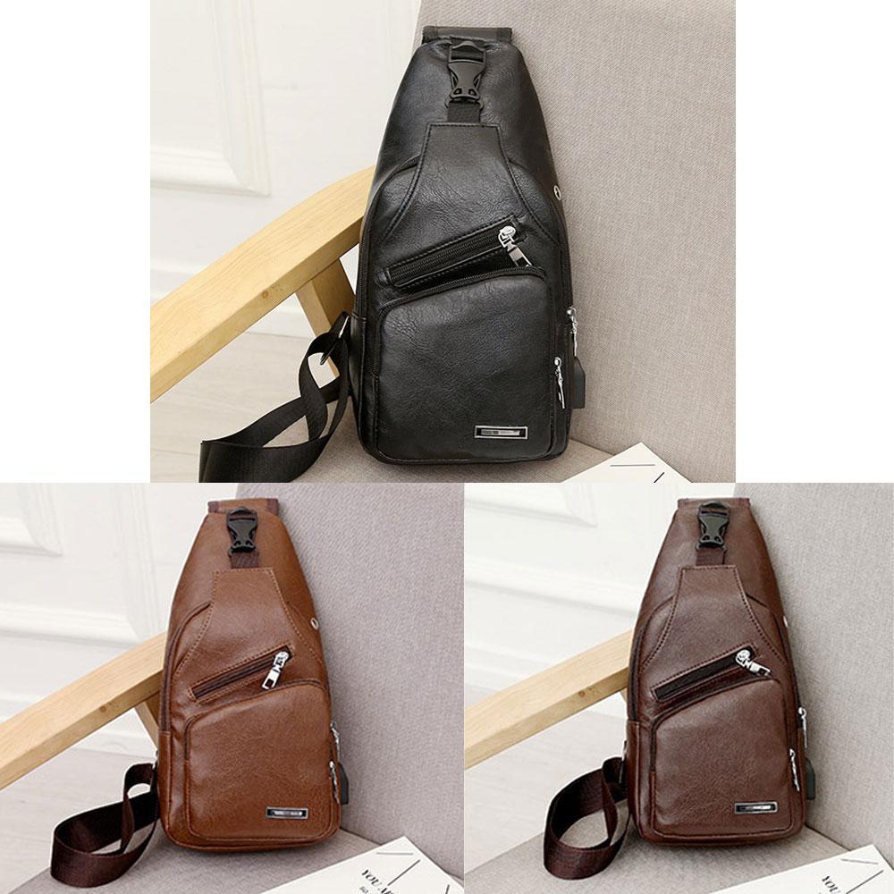 Vivolux | Schultertasche Crossbodytasche für Herren mit USB-Ladeanschluss