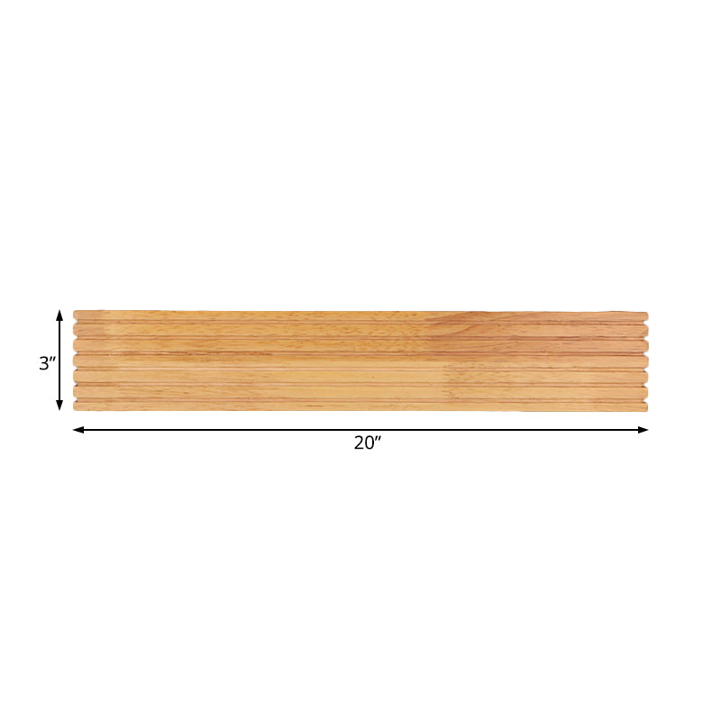 Vivolux | Gestreepte slaapkamer wandlamp hedendaags houten 14"/18"/21.5" breed 1-kops beige LED op en neer lichtarmatuur in warm/wit licht