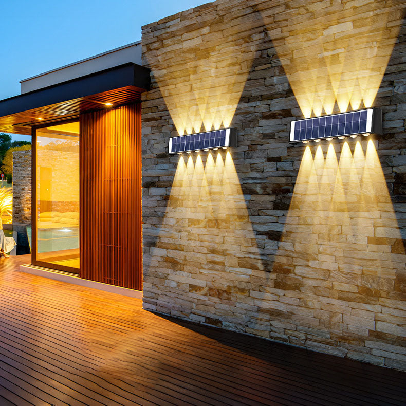 Vivolux | Moderne Einfachheit Solar Wasserdicht Rechteckige ABS PMMA LED Wandleuchte Lampe Für Außenpatio