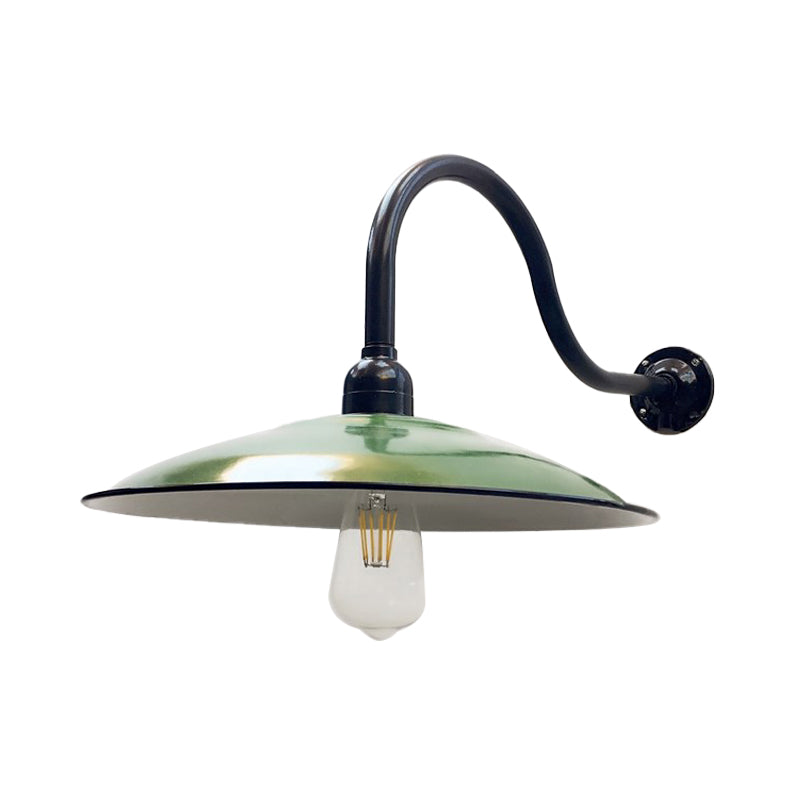 Vivolux | 1 Kop Schotel Wandverlichting Vintage Stijl Groene Metallic Wandlamp voor Eetkamer, 12"/14" Breedte