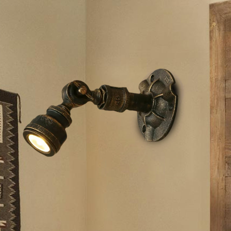 Vivolux | 1 Kopf Wasserleitung Wandlicht Wandleuchte Vintage Industrie Bronze Metallische Wandlampe für Flur