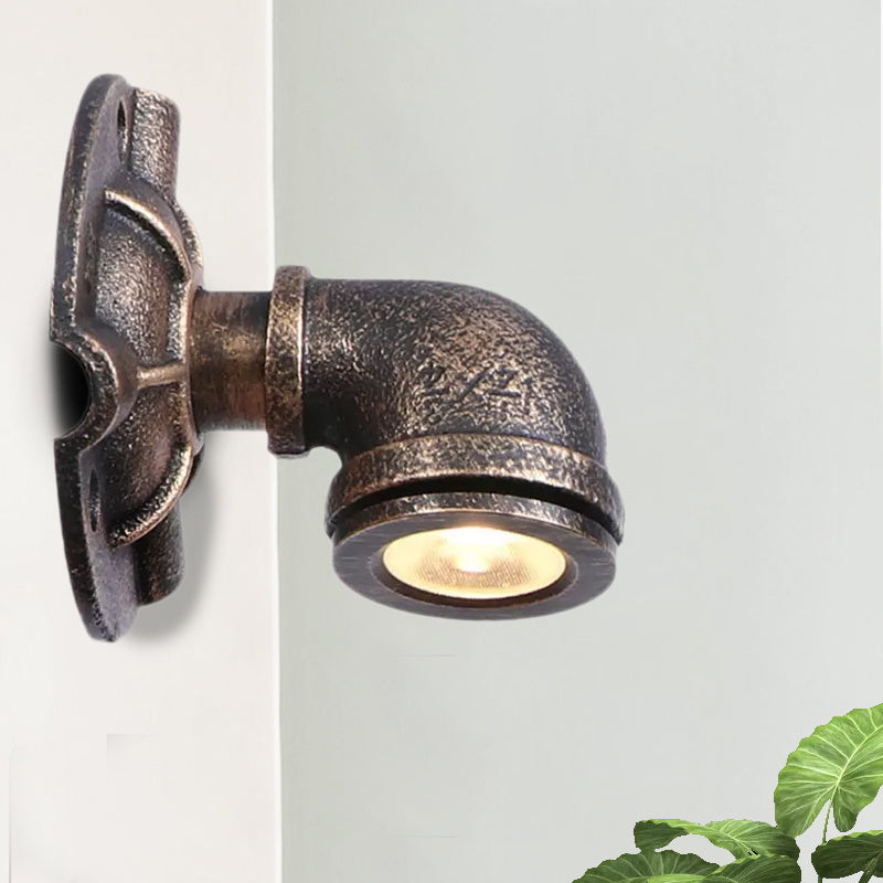 Vivolux | 1 Kopf Wasserleitung Wandlicht Wandleuchte Vintage Industrie Bronze Metallische Wandlampe für Flur