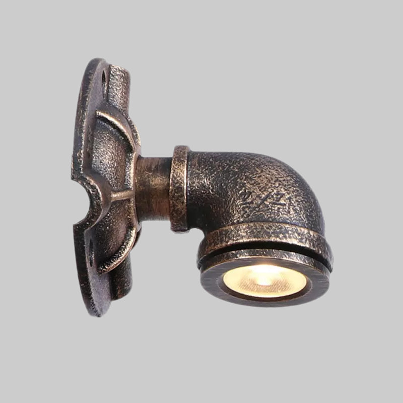 Vivolux | 1 Kopf Wasserleitung Wandlicht Wandleuchte Vintage Industrie Bronze Metallische Wandlampe für Flur